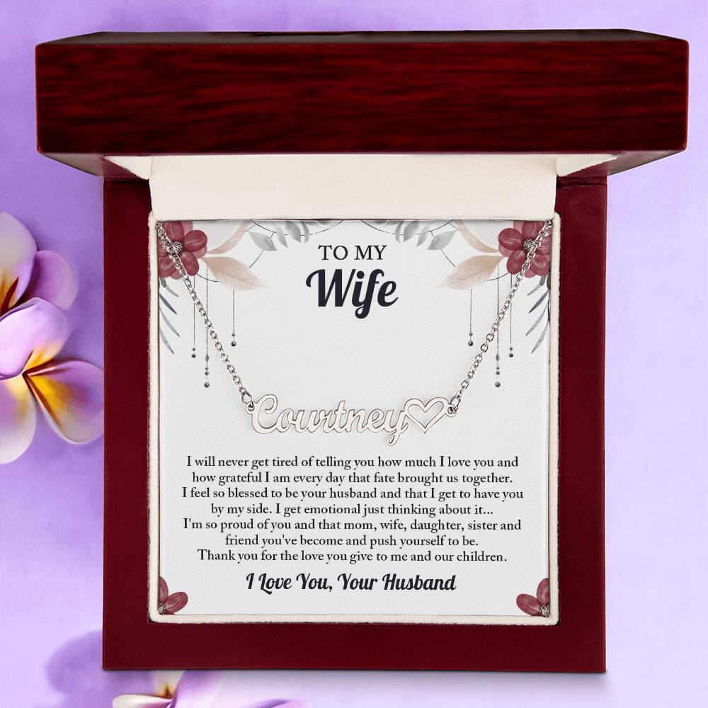 To My Wife Necklace, Wife Gift, Anniversary Gift For Wife from Husband, Wife Necklace, Wife Birthday Gift, Christmas Gifts For Wife