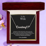 To My Wife Necklace, Anniversary Gift For Wife, Wife Birthday Gift, Wife Necklace, Christmas Gifts, Valentine's Day Gift, Personalized Gifts