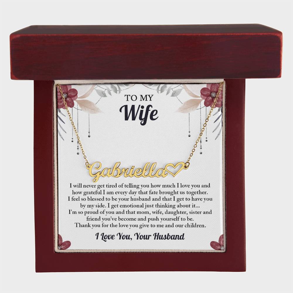 To My Wife Necklace, Wife Gift, Anniversary Gift For Wife from Husband, Wife Necklace, Wife Birthday Gift, Christmas Gifts For Wife