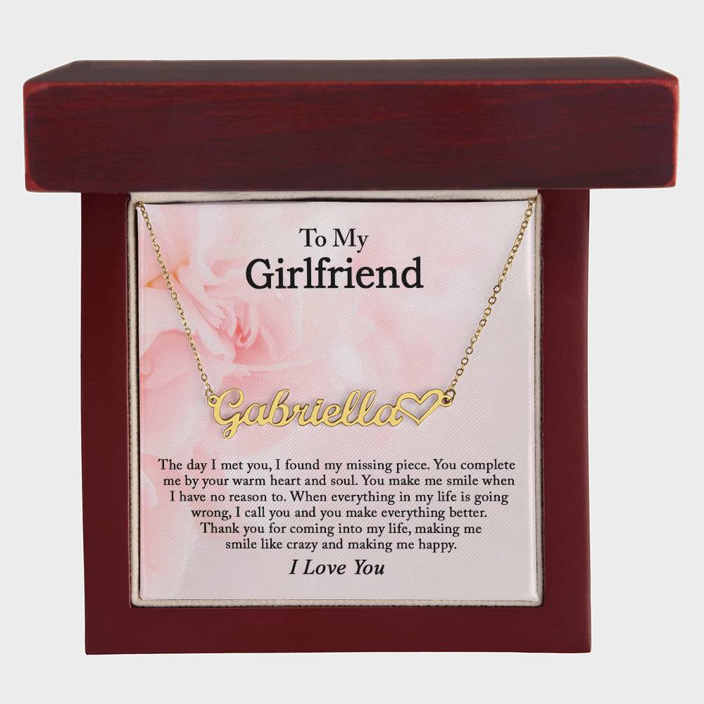 To My Girlfriend Necklace, Girlfriend Gift, Girlfriend Necklace, Girlfriend Birthday, Anniversary Gift for Girlfriend, Christmas Gifts