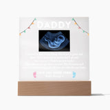 Daddy To Be Keepsake Gift From Baby Bump, Baby Scan LED Frame, Sonogram LED Frame for New Daddy, Birthday Gift for First Time Dad