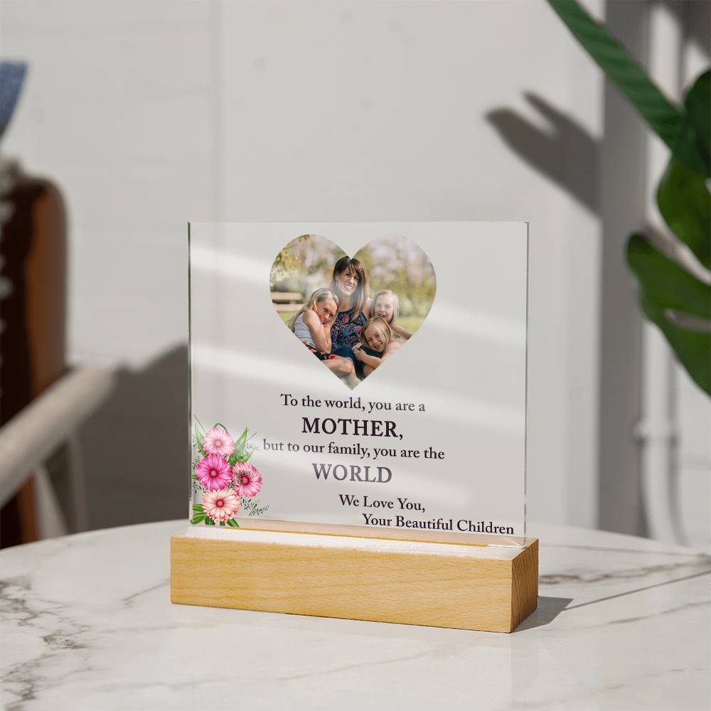 Personalized Photo Acrylic Gift for Mom, Custom Mother's Day Gifts From Daughter, Mom Birthday, Christmas Gift For Mom