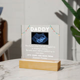 Daddy To Be Father's Day Gift from Baby Bump, Baby Scan LED Frame, Sonogram LED Frame for New Daddy