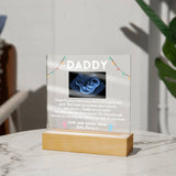 Daddy To Be Keepsake Gift From Baby Bump, Baby Scan LED Frame, Sonogram LED Frame for New Daddy, Birthday Gift for First Time Dad