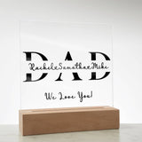 Dad Gifts from Daughter, Customized Dad Sign with Kids Names, Gifts for Dad from Son, Father's Day Gift, Christmas Gifts