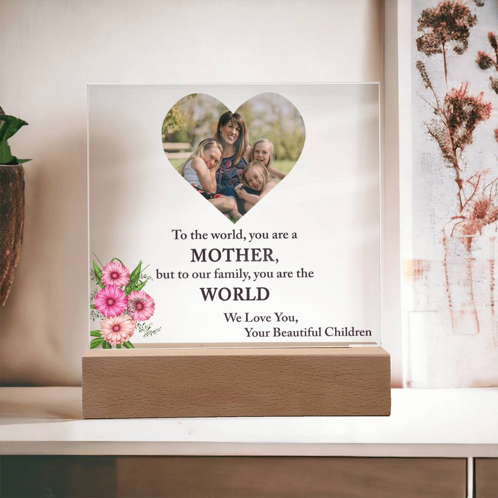 Personalized Photo Acrylic Gift for Mom, Custom Mother's Day Gifts From Daughter, Mom Birthday, Christmas Gift For Mom