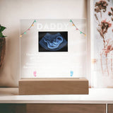 Daddy To Be Keepsake Gift From Baby Bump, Baby Scan LED Frame, Sonogram LED Frame for New Daddy, Birthday Gift for First Time Dad