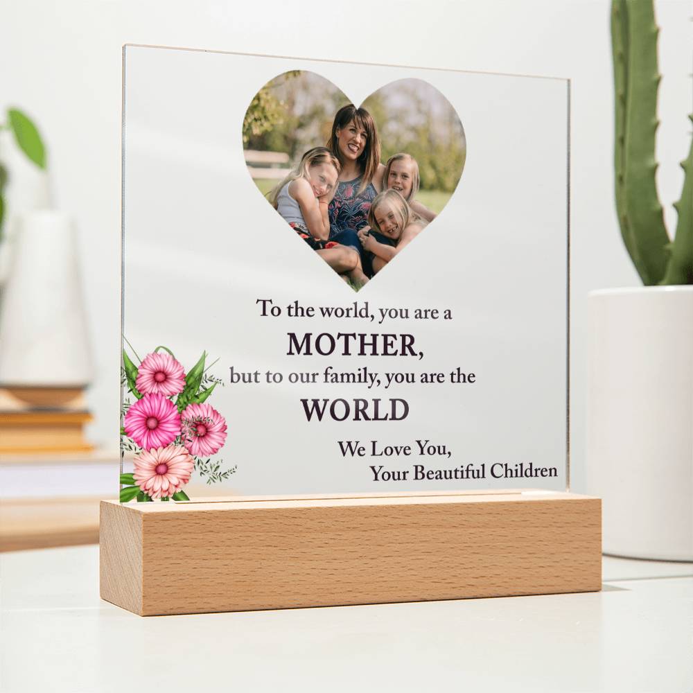 Personalized Photo Acrylic Gift for Mom, Custom Mother's Day Gifts From Daughter, Mom Birthday, Christmas Gift For Mom