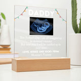 Daddy To Be Father's Day Gift from Baby Bump, Baby Scan LED Frame, Sonogram LED Frame for New Daddy