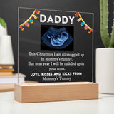 Christmas Gift for Daddy To Be Gift, Baby Scan LED Frame for First Time Dad, Personalized New Dad Gift, 1st Christmas for Daddy To Be