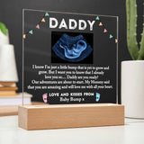 Daddy To Be Keepsake Gift From Baby Bump, Baby Scan LED Frame, Sonogram LED Frame for New Daddy, Birthday Gift for First Time Dad