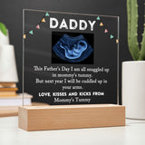 Daddy To Be Father's Day Gift from Baby Bump, Baby Scan LED Frame, Sonogram LED Frame for New Daddy