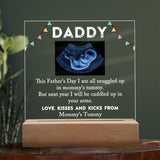 Daddy To Be Father's Day Gift from Baby Bump, Baby Scan LED Frame, Sonogram LED Frame for New Daddy