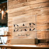 Dad Gifts from Daughter, Customized Dad Sign with Kids Names, Gifts for Dad from Son, Father's Day Gift, Christmas Gifts