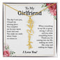 To My Girlfriend Birth Flower Name Necklace, Personalized Gift for Girlfriend Gift, Girlfriend Necklace, Anniversary Gift for Girlfriend, Valentine's Day Gift