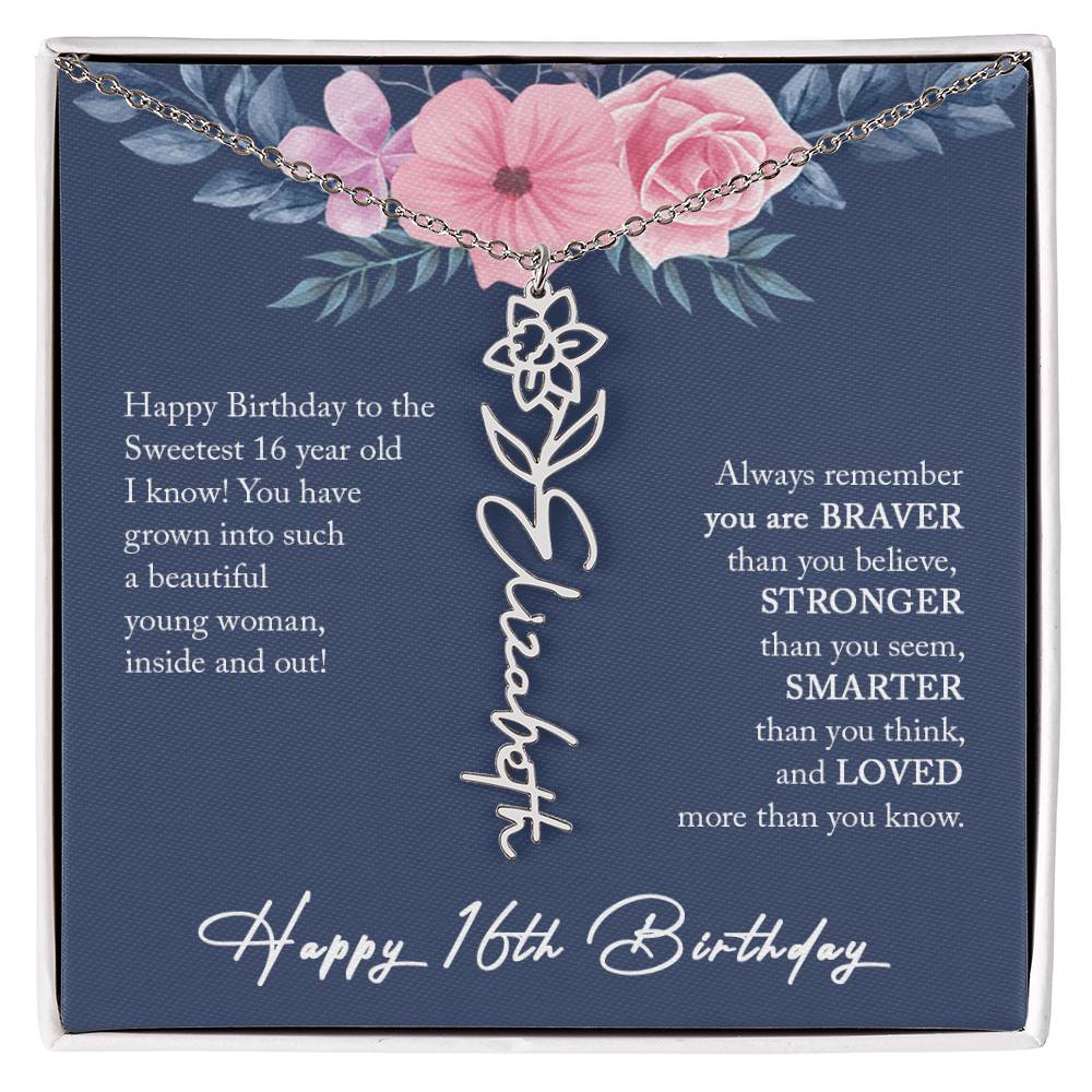16th Birthday Gift Girl Necklace, Sweet 16 Necklace, Sweet 16 Gifts For Girls, Gift For 16 Year Old Girl, Sweet Sixteen