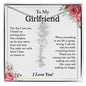 To My Girlfriend Birth Flower Name Necklace, Personalized Gift for Girlfriend Gift, Girlfriend Necklace, Anniversary Gift for Girlfriend, Valentine's Day Gift