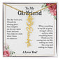 To My Girlfriend Birth Flower Name Necklace, Personalized Gift for Girlfriend Gift, Girlfriend Necklace, Anniversary Gift for Girlfriend, Valentine's Day Gift