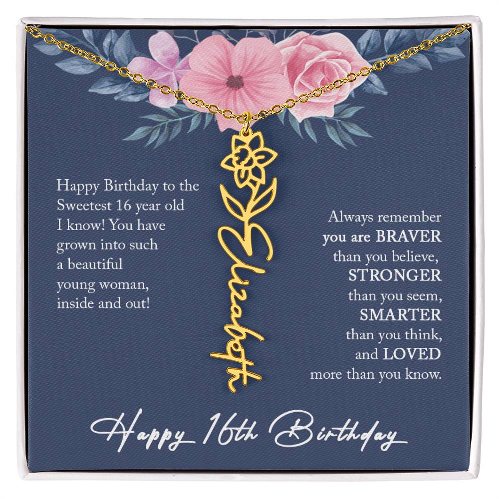 16th Birthday Gift Girl Necklace, Sweet 16 Necklace, Sweet 16 Gifts For Girls, Gift For 16 Year Old Girl, Sweet Sixteen