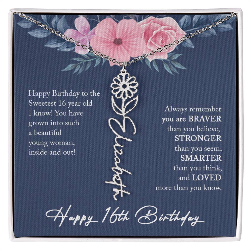 16th Birthday Gift Girl Necklace, Sweet 16 Necklace, Sweet 16 Gifts For Girls, Gift For 16 Year Old Girl, Sweet Sixteen
