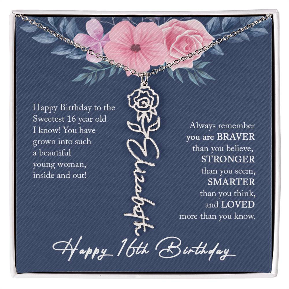 16th Birthday Gift Girl Necklace, Sweet 16 Necklace, Sweet 16 Gifts For Girls, Gift For 16 Year Old Girl, Sweet Sixteen