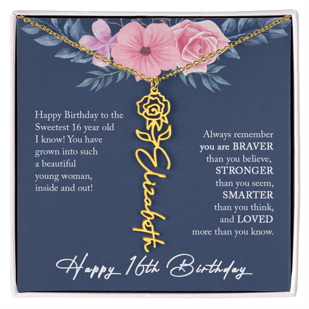 16th Birthday Gift Girl Necklace, Sweet 16 Necklace, Sweet 16 Gifts For Girls, Gift For 16 Year Old Girl, Sweet Sixteen