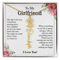 To My Girlfriend Birth Flower Name Necklace, Personalized Gift for Girlfriend Gift, Girlfriend Necklace, Anniversary Gift for Girlfriend, Valentine's Day Gift