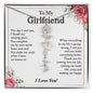 To My Girlfriend Birth Flower Name Necklace, Personalized Gift for Girlfriend Gift, Girlfriend Necklace, Anniversary Gift for Girlfriend, Valentine's Day Gift