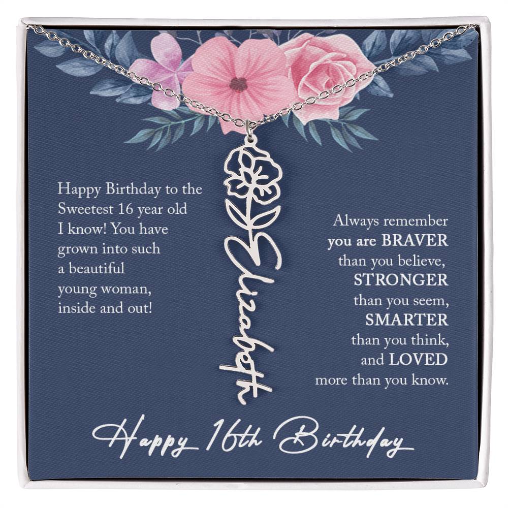 16th Birthday Gift Girl Necklace, Sweet 16 Necklace, Sweet 16 Gifts For Girls, Gift For 16 Year Old Girl, Sweet Sixteen