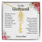 To My Girlfriend Birth Flower Name Necklace, Personalized Gift for Girlfriend Gift, Girlfriend Necklace, Anniversary Gift for Girlfriend, Valentine's Day Gift