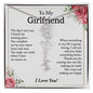 To My Girlfriend Birth Flower Name Necklace, Personalized Gift for Girlfriend Gift, Girlfriend Necklace, Anniversary Gift for Girlfriend, Valentine's Day Gift