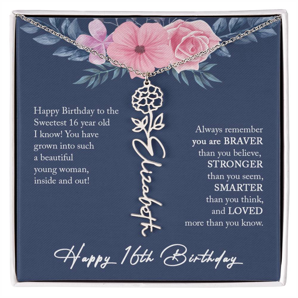 16th Birthday Gift Girl Necklace, Sweet 16 Necklace, Sweet 16 Gifts For Girls, Gift For 16 Year Old Girl, Sweet Sixteen