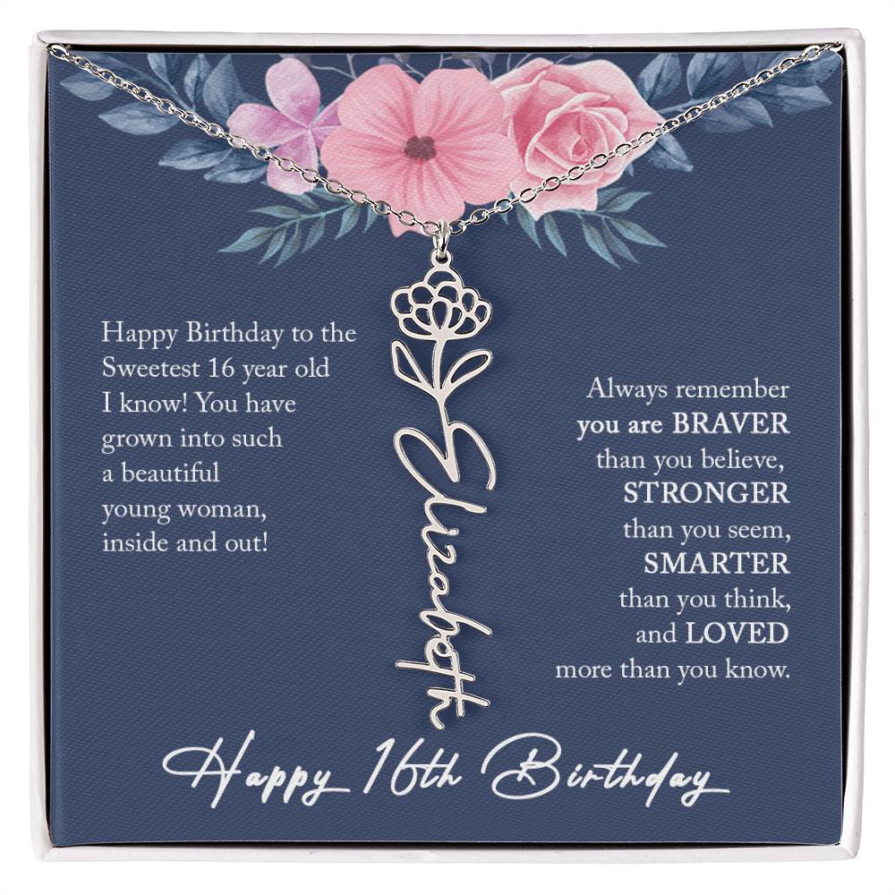16th Birthday Gift Girl Necklace, Sweet 16 Necklace, Sweet 16 Gifts For Girls, Gift For 16 Year Old Girl, Sweet Sixteen