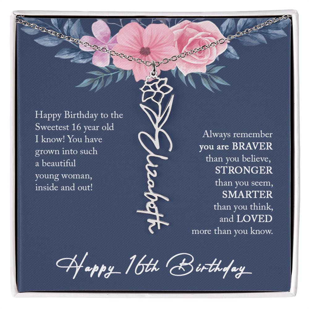 16th Birthday Gift Girl Necklace, Sweet 16 Necklace, Sweet 16 Gifts For Girls, Gift For 16 Year Old Girl, Sweet Sixteen