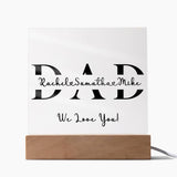 Dad Gifts from Daughter, Customized Dad Sign with Kids Names, Gifts for Dad from Son, Father's Day Gift, Christmas Gifts