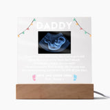 Daddy To Be Keepsake Gift From Baby Bump, Baby Scan LED Frame, Sonogram LED Frame for New Daddy, Birthday Gift for First Time Dad