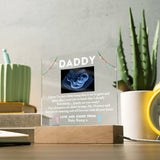 Daddy To Be Keepsake Gift From Baby Bump, Baby Scan LED Frame, Sonogram LED Frame for New Daddy, Birthday Gift for First Time Dad