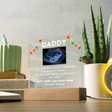 Christmas Gift for Daddy To Be Gift, Baby Scan LED Frame for First Time Dad, Personalized New Dad Gift, 1st Christmas for Daddy To Be