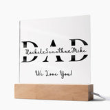 Dad Gifts from Daughter, Customized Dad Sign with Kids Names, Gifts for Dad from Son, Father's Day Gift, Christmas Gifts
