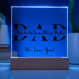 Dad Gifts from Daughter, Customized Dad Sign with Kids Names, Gifts for Dad from Son, Father's Day Gift, Christmas Gifts