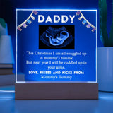 Christmas Gift for Daddy To Be Gift, Baby Scan LED Frame for First Time Dad, Personalized New Dad Gift, 1st Christmas for Daddy To Be