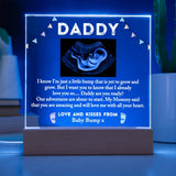 Daddy To Be Keepsake Gift From Baby Bump, Baby Scan LED Frame, Sonogram LED Frame for New Daddy, Birthday Gift for First Time Dad