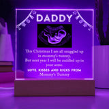 Christmas Gift for Daddy To Be Gift, Baby Scan LED Frame for First Time Dad, Personalized New Dad Gift, 1st Christmas for Daddy To Be