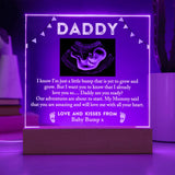 Daddy To Be Keepsake Gift From Baby Bump, Baby Scan LED Frame, Sonogram LED Frame for New Daddy, Birthday Gift for First Time Dad