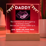 Christmas Gift for Daddy To Be Gift, Baby Scan LED Frame for First Time Dad, Personalized New Dad Gift, 1st Christmas for Daddy To Be