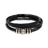 To My Son Leather Bracelet from Mom, Son Gift from Mom, Son Graduation Gift
