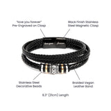 To My Son Leather Bracelet from Mom, Son Gift from Mom, Son Graduation Gift