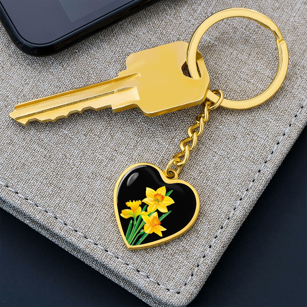 March Birth Flower Keychain, Daffodil Keychain, Birth Month Flower Keychain, Birthday Gift For Her, Gift for Daughter, Sister, New Mom Gift