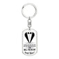 Will You Be My Best Man Keychain, In White Suit