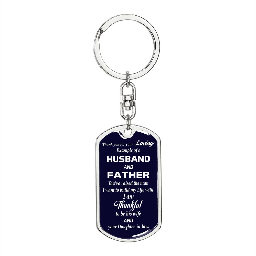 Father In Law Keychain, Father In Law Gift from Daughter in Law, Father's Day Gift, Christmas Gifts
